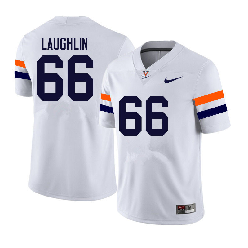 Men #66 Hugh Laughlin Virginia Cavaliers College Football Jerseys Sale-White